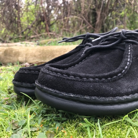 Birkenstock Black Leather Suede Pasadena Moccasin Size 8 - Picture 6 of 12